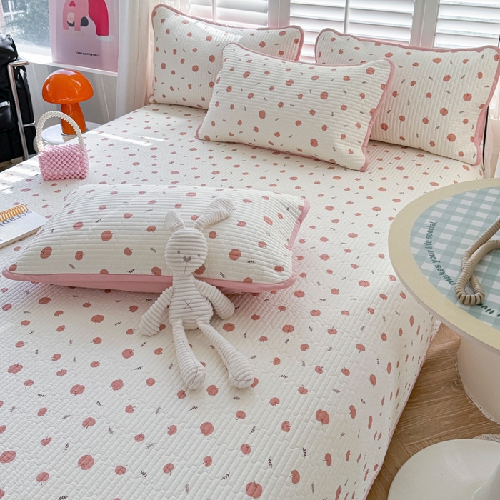 91家纺网 家纺一手货源 找家纺 茉夕家纺 2026新款春季纯棉棉花印花单品床盖单件床盖 米果果