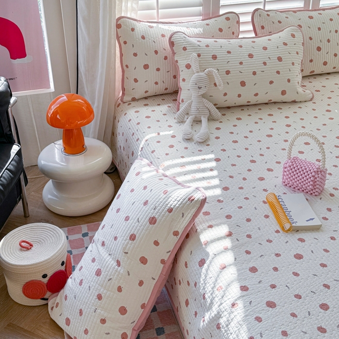 91家纺网 家纺一手货源 找家纺 茉夕家纺 2026新款春季纯棉棉花印花单品床盖单件床盖 米果果