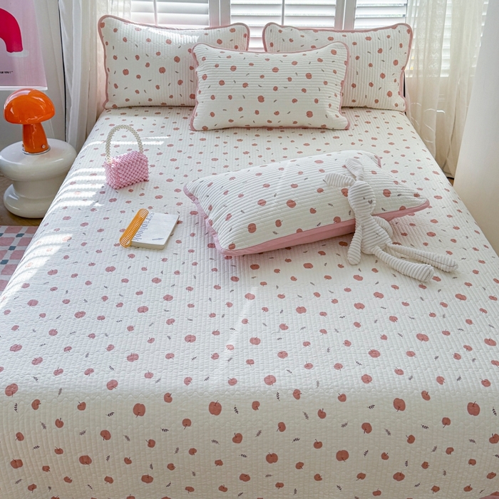 91家纺网 家纺一手货源 找家纺 茉夕家纺 2026新款春季纯棉棉花印花单品床盖单件床盖 米果果