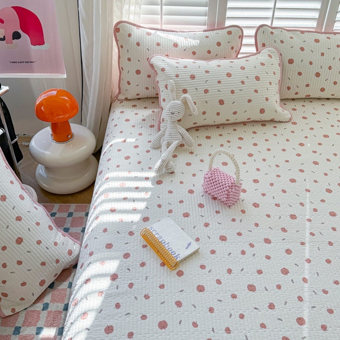 91家纺网 家纺一手货源 找家纺 茉夕家纺 2026新款春季纯棉棉花印花单品床盖单件床盖 米果果