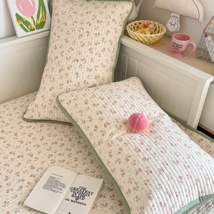 91家纺网 家纺一手货源 找家纺 茉夕家纺 2026新款春季纯棉棉花印花单品床盖单件床盖 觅秋