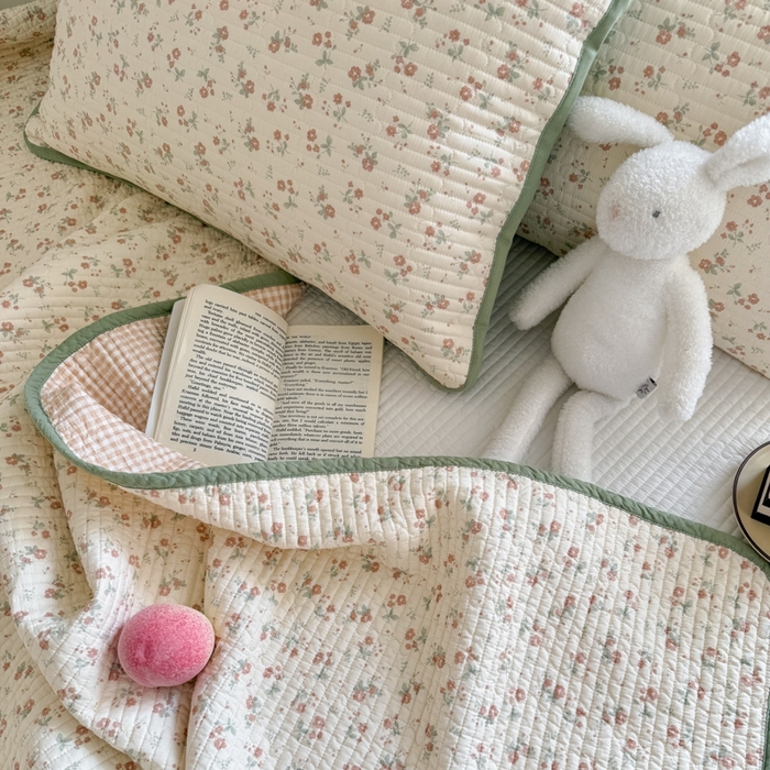 91家纺网 家纺一手货源 找家纺 茉夕家纺 2026新款春季纯棉棉花印花单品床盖单件床盖 觅秋