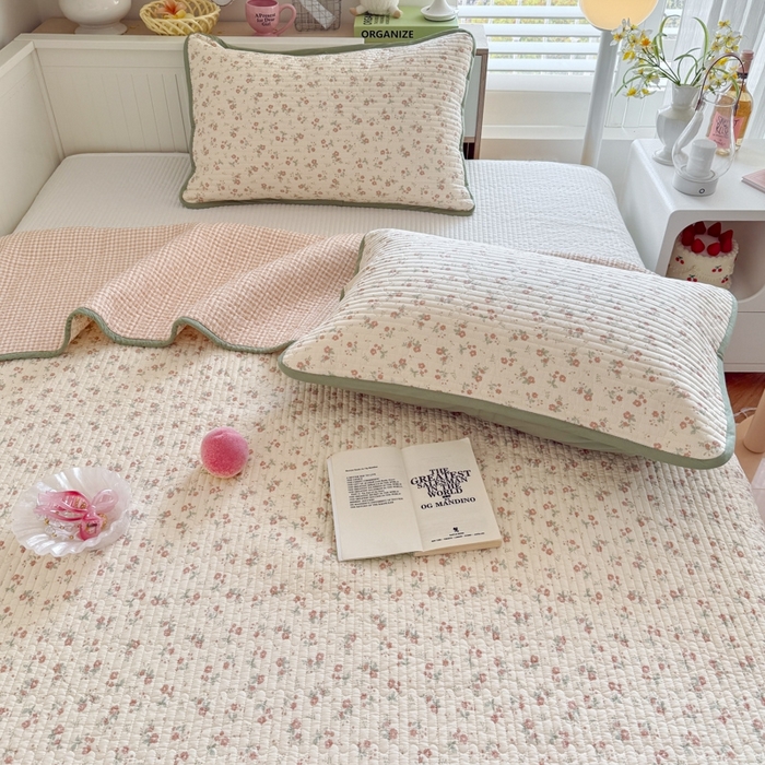 91家纺网 家纺一手货源 找家纺 茉夕家纺 2026新款春季纯棉棉花印花单品床盖单件床盖 觅秋