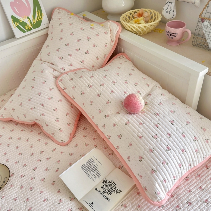 91家纺网 家纺一手货源 找家纺 茉夕家纺 2026新款春季纯棉棉花印花单品床盖单件床盖 蜜玲花语