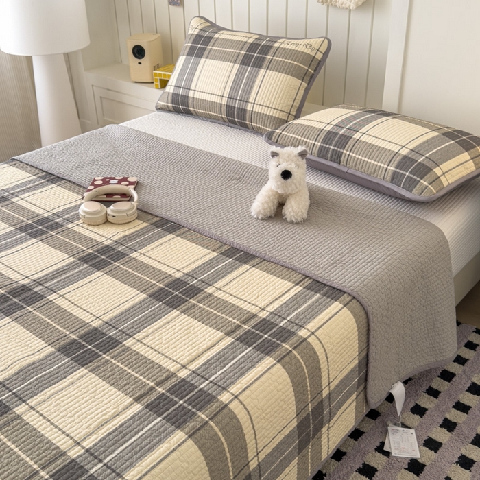 茉夕家纺 2026新款春季纯棉棉花印花单品床盖单件床盖 千昭