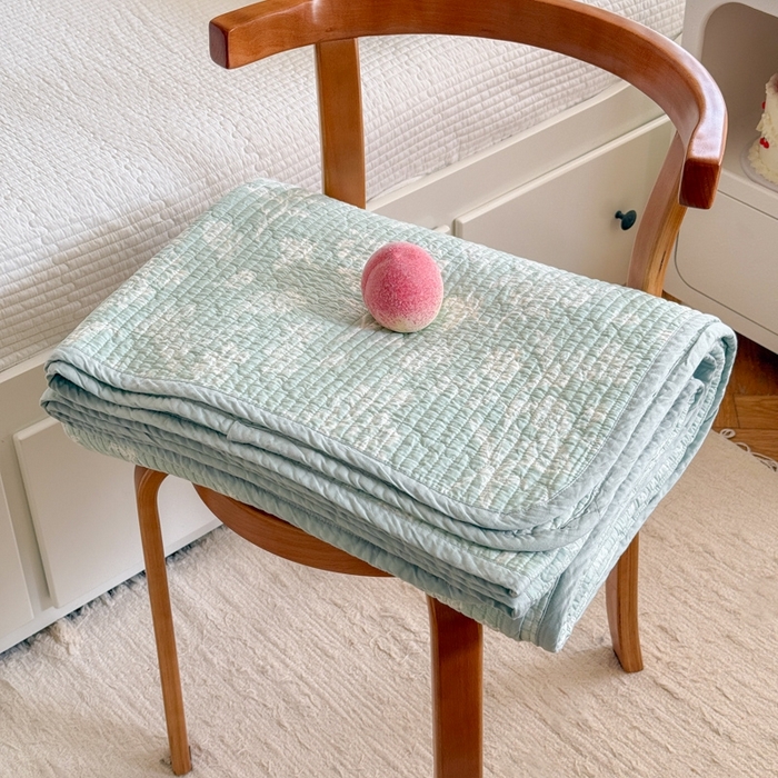 91家纺网 家纺一手货源 找家纺 茉夕家纺 2026新款春季纯棉棉花印花单品床盖单件床盖 清甜