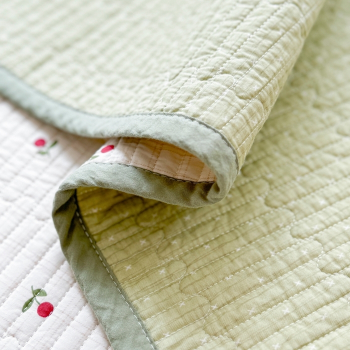 91家纺网 家纺一手货源 找家纺 茉夕家纺 2026新款春季纯棉棉花印花单品床盖单件床盖 樱桃多多