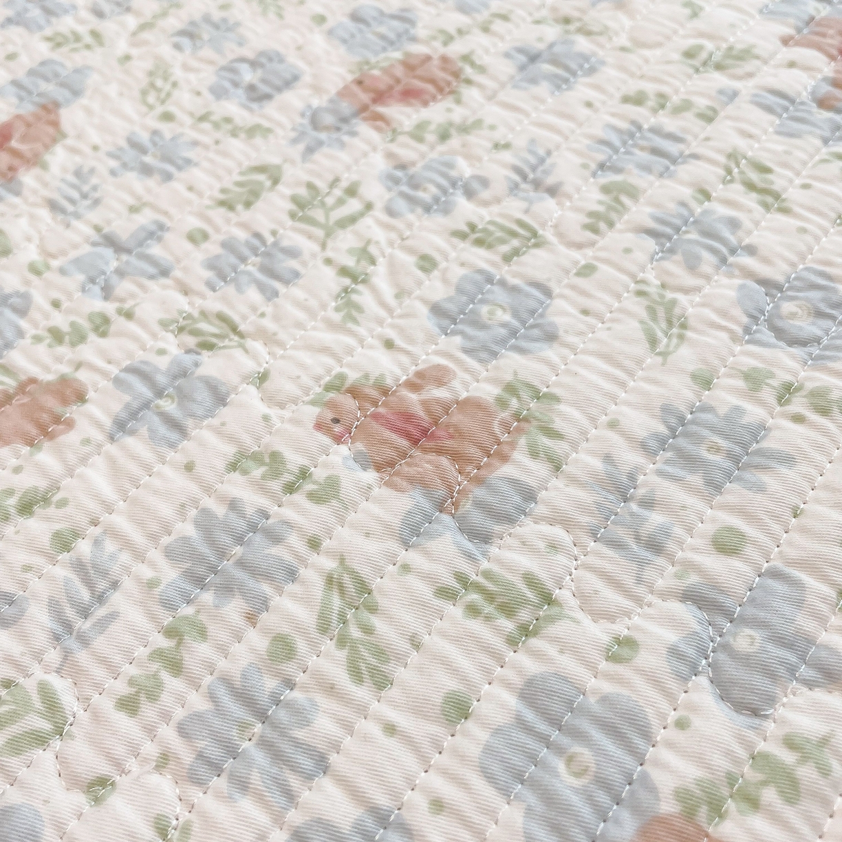 91家纺网 家纺一手货源 找家纺 茉夕家纺 2026新款春季纯棉棉花印花单品床盖单件床盖 玉兔