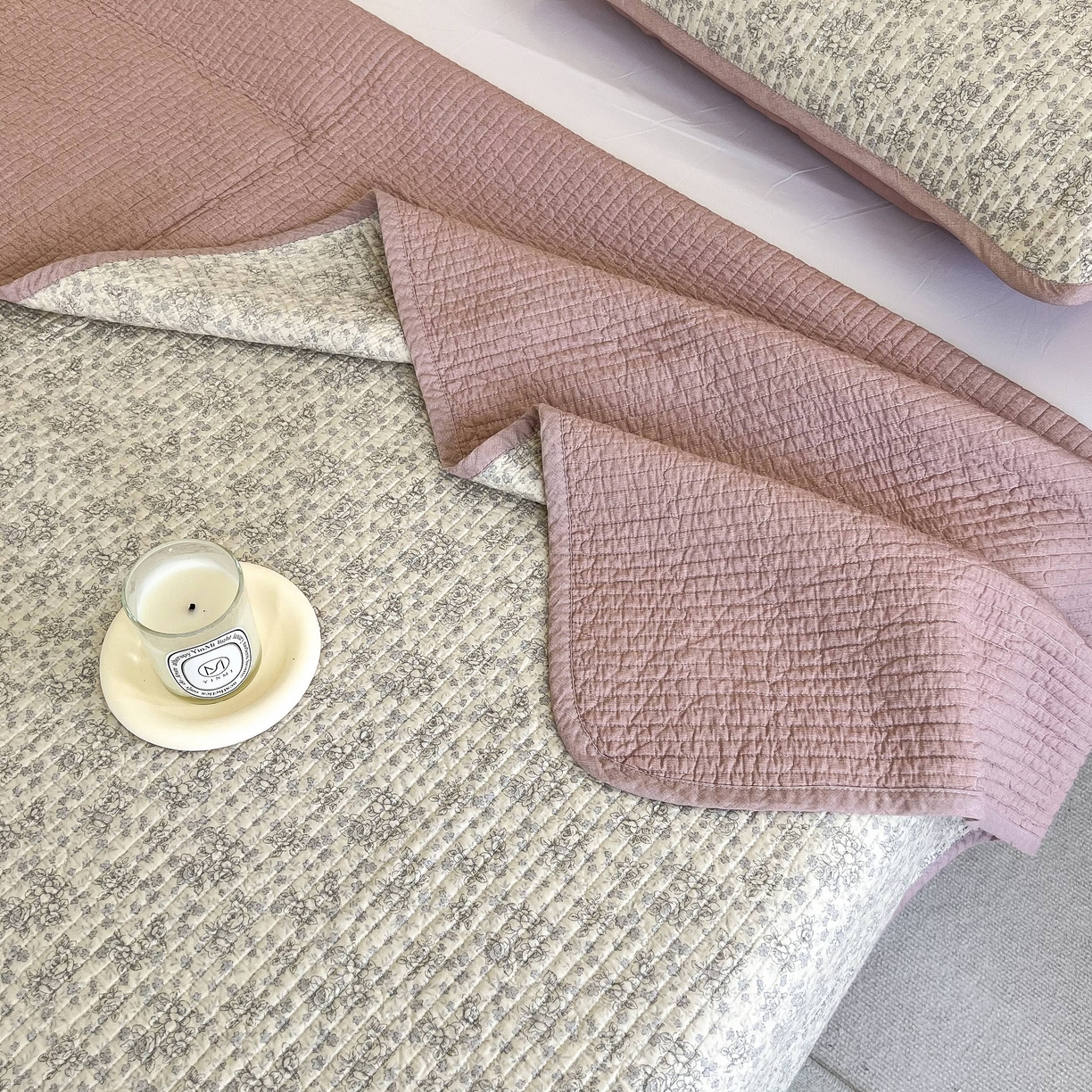 91家纺网 家纺一手货源 找家纺 茉夕家纺 2026新款春季纯棉棉花印花单品床盖单件床盖 枝上花