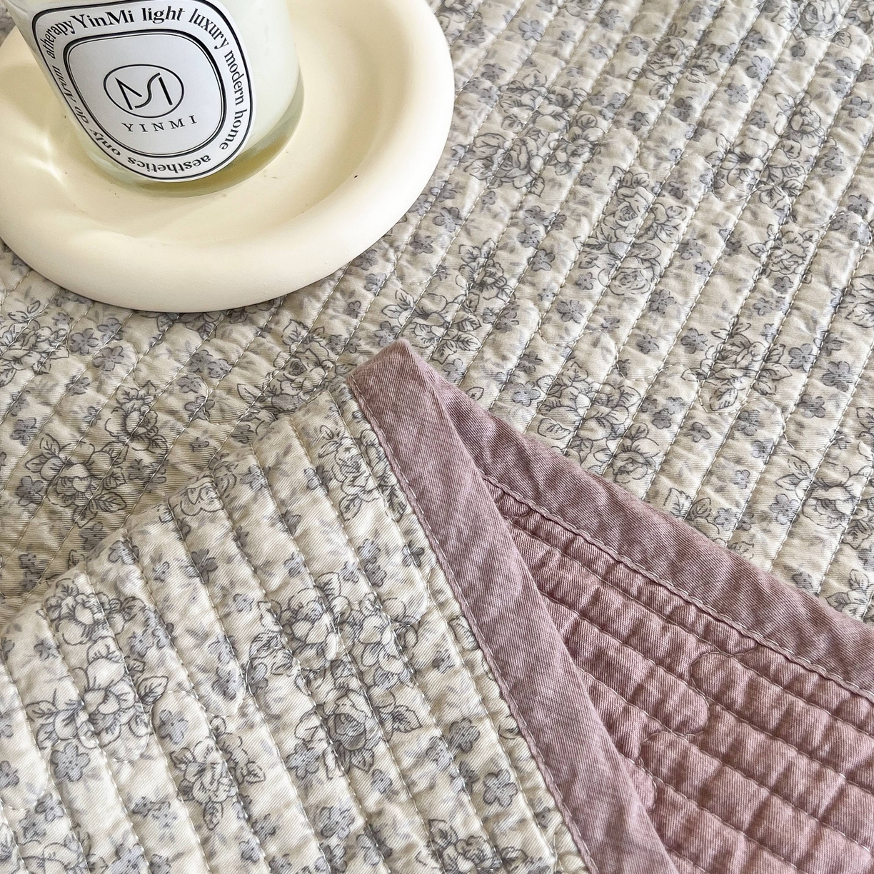 91家纺网 家纺一手货源 找家纺 茉夕家纺 2026新款春季纯棉棉花印花单品床盖单件床盖 枝上花