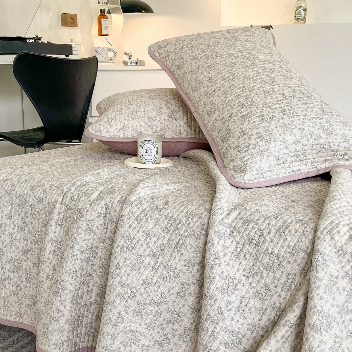 91家纺网 家纺一手货源 找家纺 茉夕家纺 2026新款春季纯棉棉花印花单品床盖单件床盖 枝上花