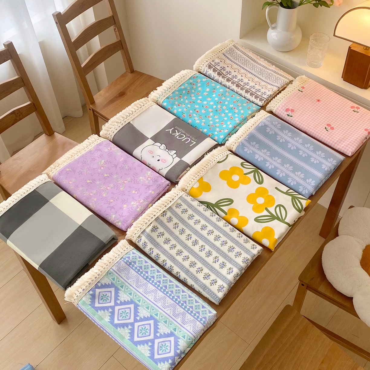 91家纺网 家纺一手货源 找家纺 （总）金泰莱 2026新款印花老粗布桌布