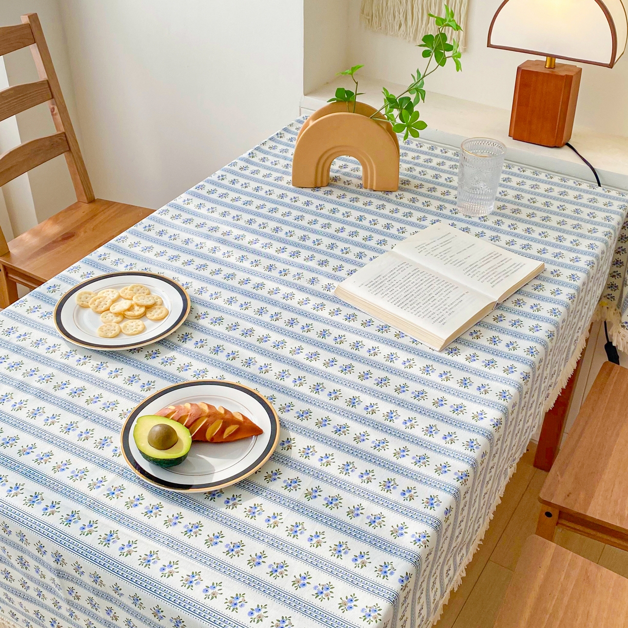 91家纺网 家纺一手货源 找家纺 金泰莱 2026新款印花老粗布桌布 兰心