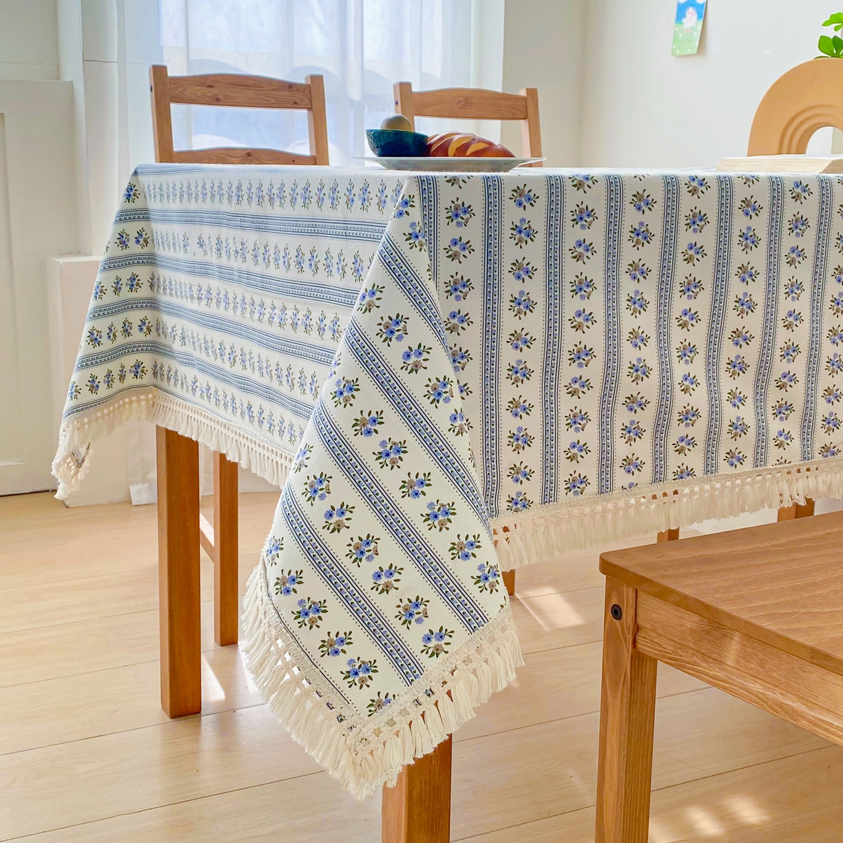 91家纺网 家纺一手货源 找家纺 金泰莱 2026新款印花老粗布桌布 兰心