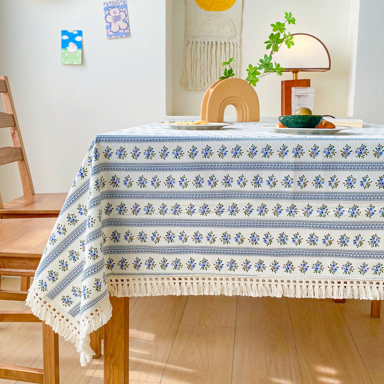 91家纺网 家纺一手货源 找家纺 金泰莱 2026新款印花老粗布桌布 兰心