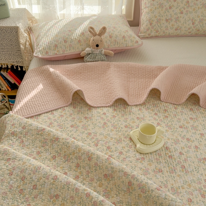 91家纺网 家纺一手货源 找家纺 （总）茉夕家纺 2026新款春季双面纯棉印花单品床盖单件床盖