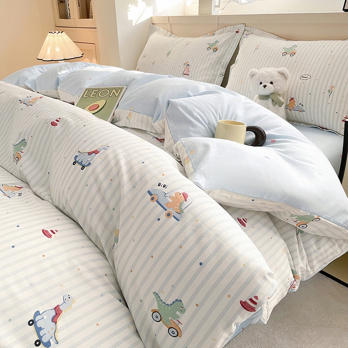 91家纺网 家纺一手货源 找家纺 金盛纺 2025新款13372全棉印花单品被套 迪迪龙