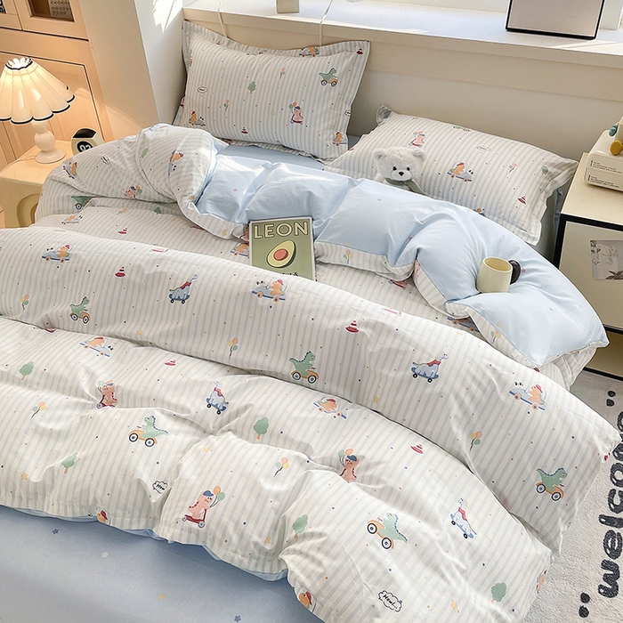 91家纺网 家纺一手货源 找家纺 金盛纺 2025新款13372全棉印花单品被套 迪迪龙