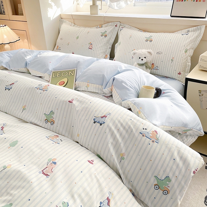 91家纺网 家纺一手货源 找家纺 金盛纺 2025新款13372全棉印花单品被套 迪迪龙