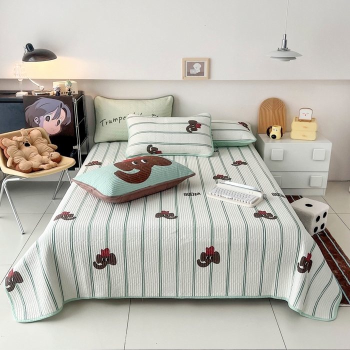 91家纺网 家纺一手货源 找家纺 （总）茉夕家纺 2026新款春季双面纯棉印花单品床盖单件床盖