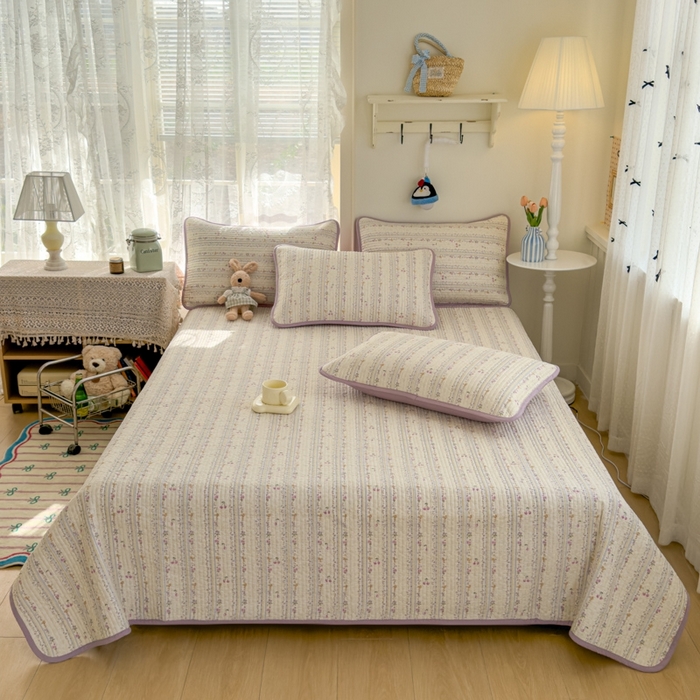 91家纺网 家纺一手货源 找家纺 （总）茉夕家纺 2026新款春季双面纯棉印花单品床盖单件床盖