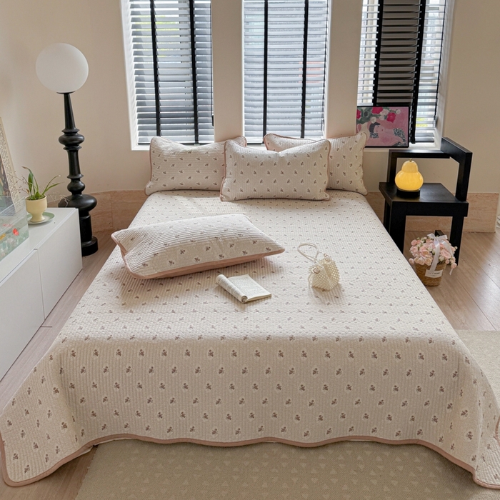 91家纺网 家纺一手货源 找家纺 （总）茉夕家纺 2026新款春季双面纯棉印花单品床盖单件床盖