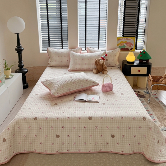 91家纺网 家纺一手货源 找家纺 （总）茉夕家纺 2026新款春季双面纯棉印花单品床盖单件床盖