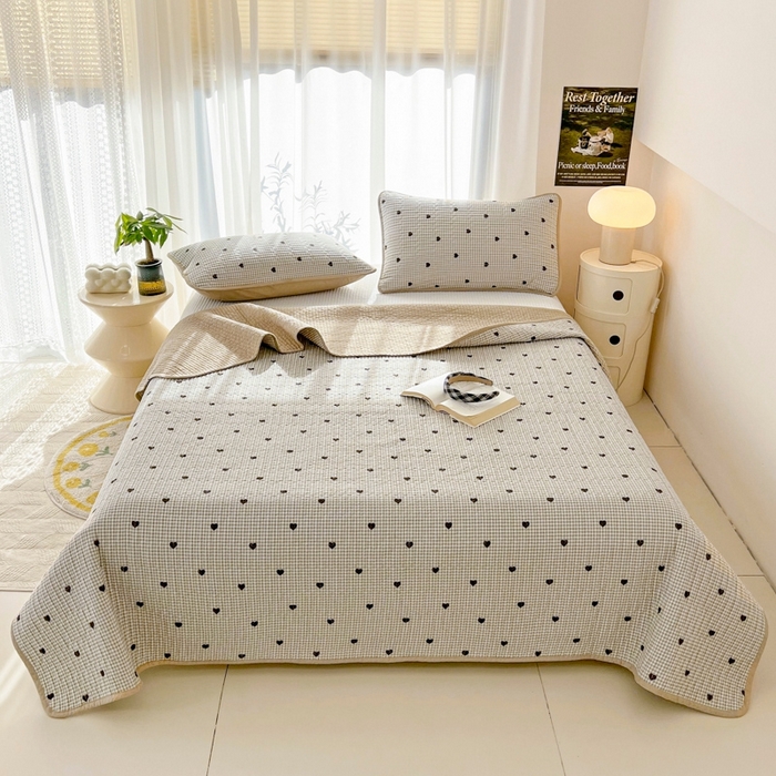 91家纺网 家纺一手货源 找家纺 （总）茉夕家纺 2026新款春季双面纯棉印花单品床盖单件床盖