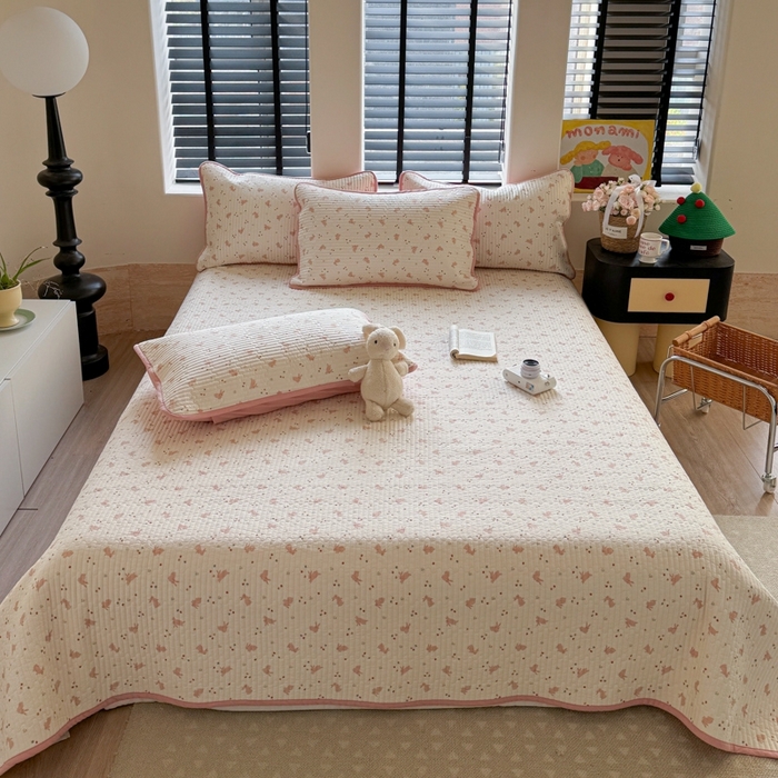 91家纺网 家纺一手货源 找家纺 （总）茉夕家纺 2026新款春季双面纯棉印花单品床盖单件床盖