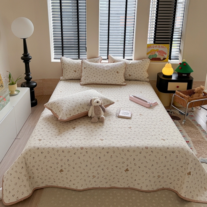 91家纺网 家纺一手货源 找家纺 （总）茉夕家纺 2026新款春季双面纯棉印花单品床盖单件床盖