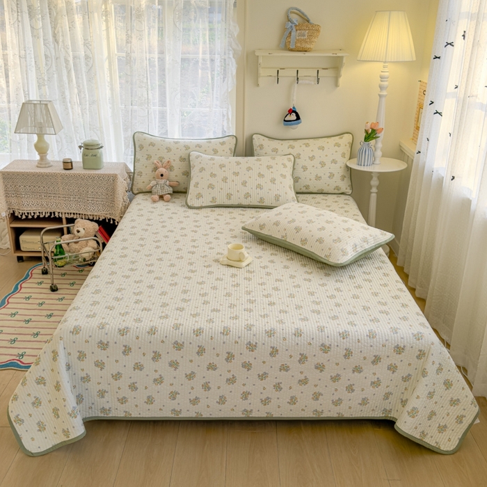 91家纺网 家纺一手货源 找家纺 （总）茉夕家纺 2026新款春季双面纯棉印花单品床盖单件床盖