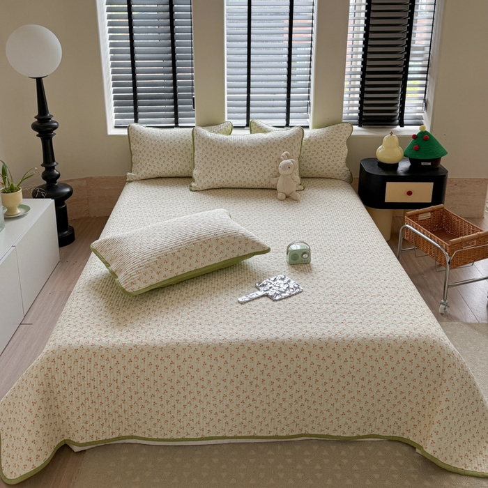 91家纺网 家纺一手货源 找家纺 （总）茉夕家纺 2026新款春季双面纯棉印花单品床盖单件床盖