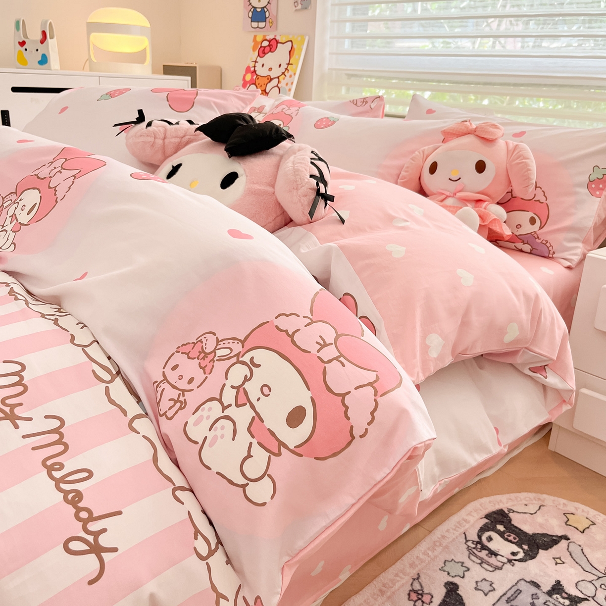 91家纺网 家纺一手货源 找家纺 （总）暮思家居 2026新款正版授权三丽鸥全棉纯棉四件套系列-第一批