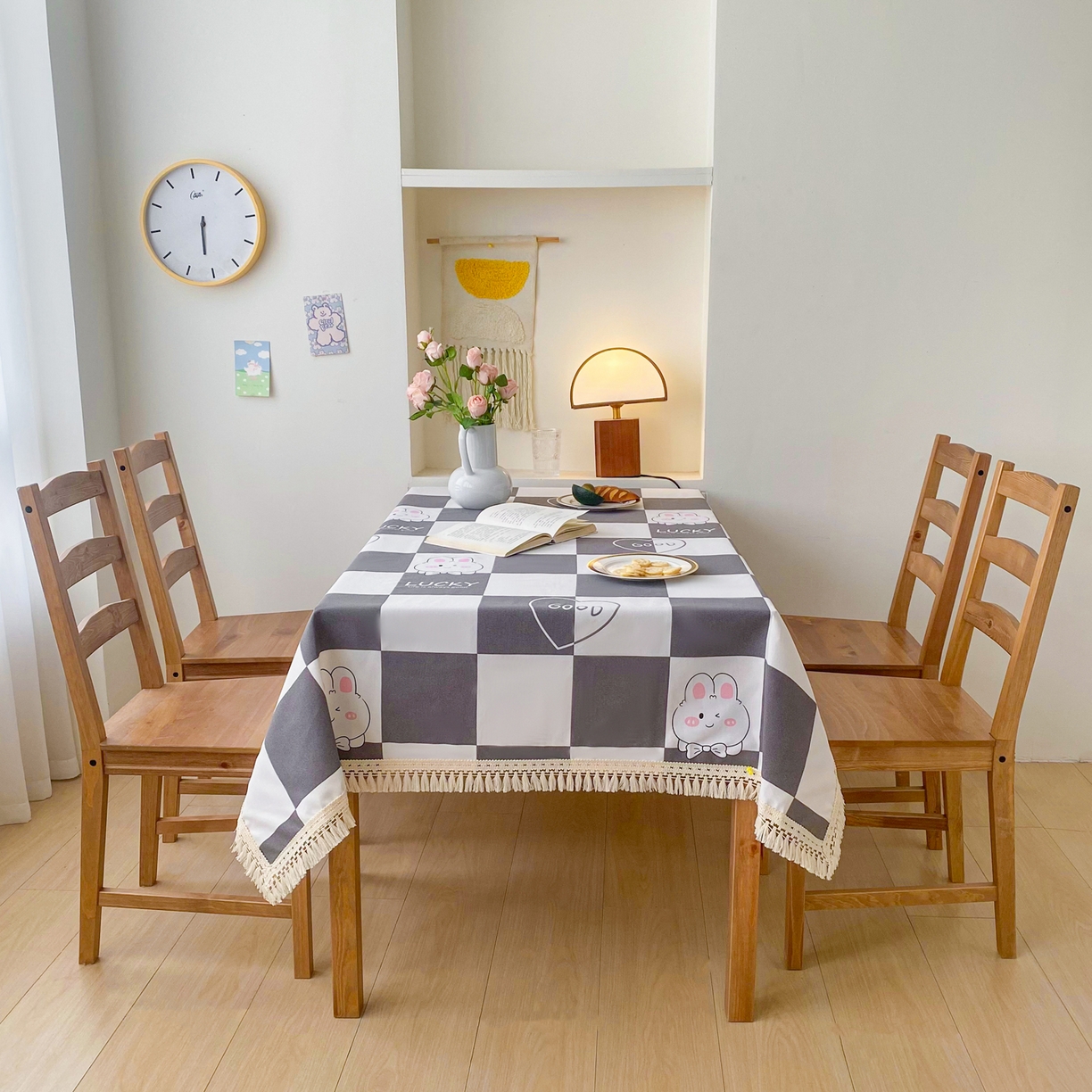 91家纺网 家纺一手货源 找家纺 （总）棉乐町家居 2025新款ins风印花老粗布桌布