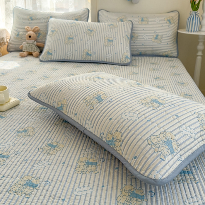 91家纺网 家纺一手货源 找家纺 茉夕家纺 2026新款春季双面纯棉印花单品床盖单件床盖 漫步旅行