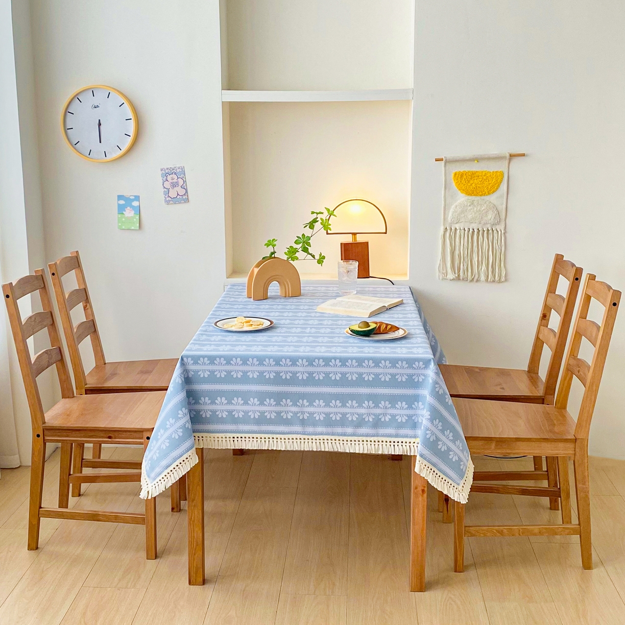 91家纺网 家纺一手货源 找家纺 棉乐町家居 2025新款ins风印花老粗布桌布 小时光