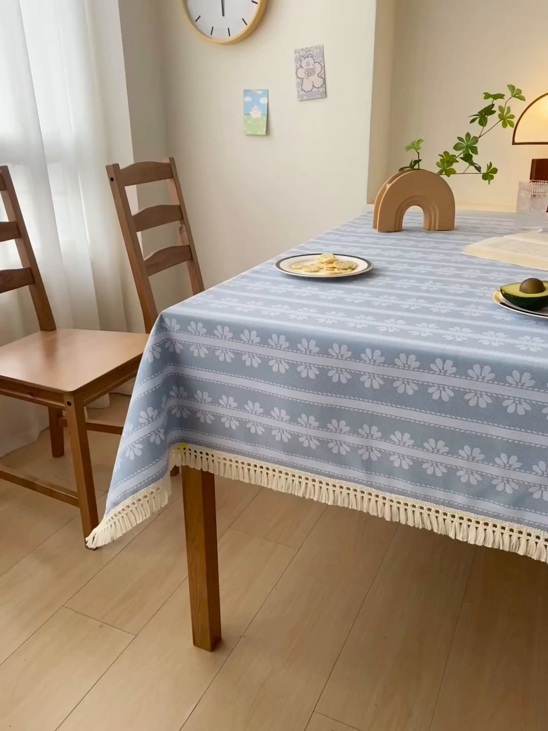 91家纺网 家纺一手货源 找家纺 棉乐町家居 2025新款ins风印花老粗布桌布 小时光