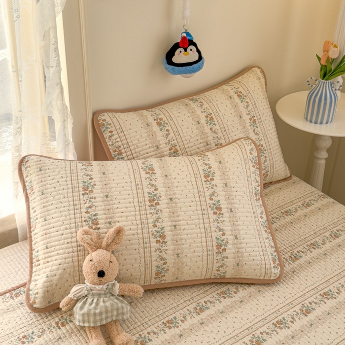 91家纺网 家纺一手货源 找家纺 茉夕家纺 2026新款春季双面纯棉印花单品床盖单件床盖 秋日玫瑰