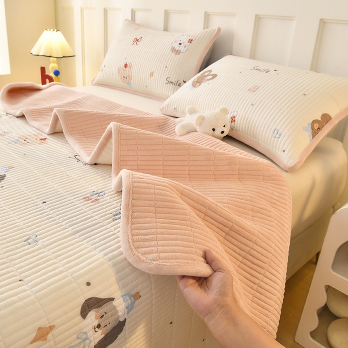 91家纺网 家纺一手货源 找家纺 （总）悠米悠家 2026新款卡通棉拼绒夹棉床盖单品床盖床盖单件