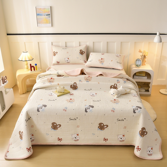 91家纺网 家纺一手货源 找家纺 （总）悠米悠家 2026新款卡通棉拼绒夹棉床盖单品床盖床盖单件