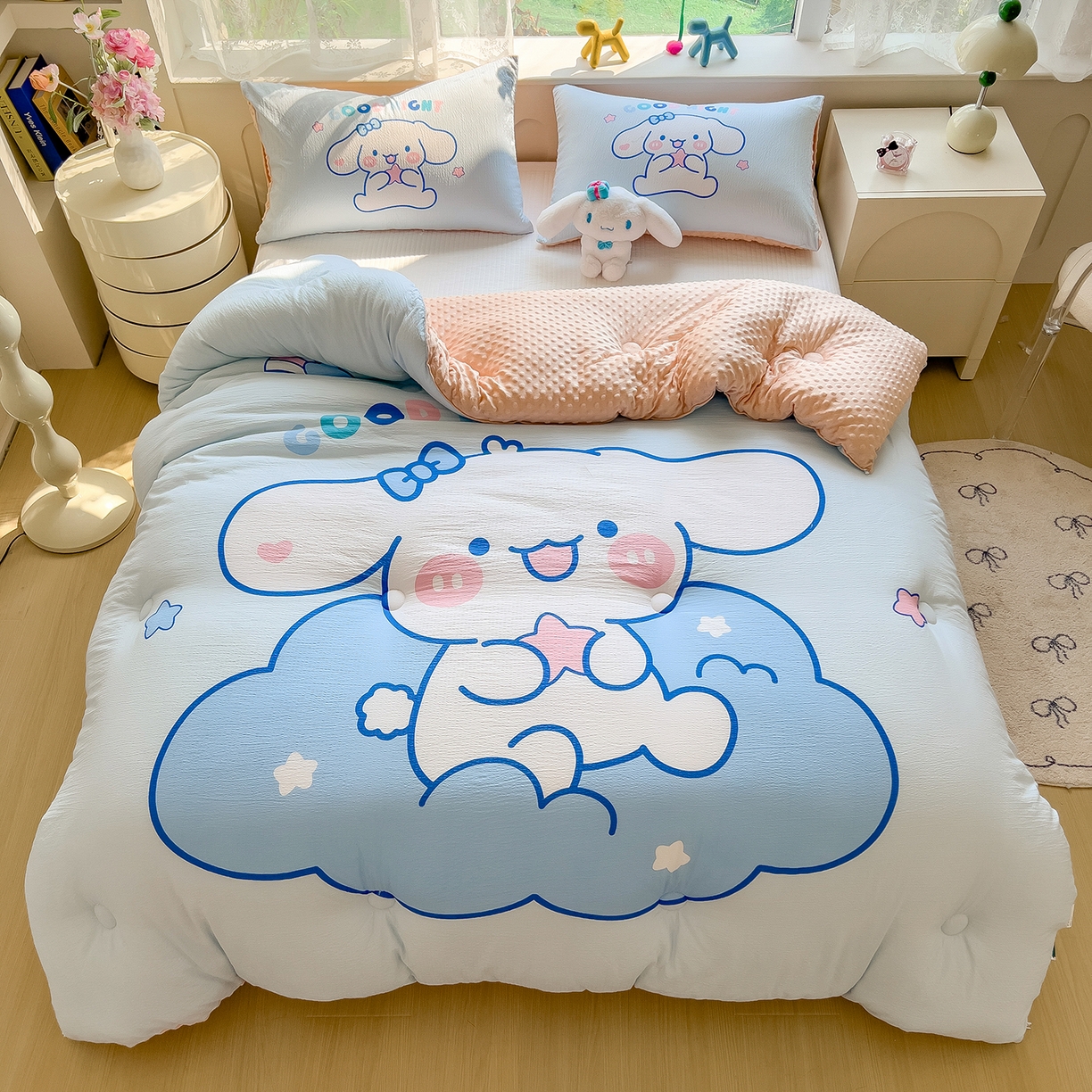 91家纺网 家纺一手货源 找家纺 （总）好尚居 2026新款针织棉大版豆豆绒冬被被子被芯