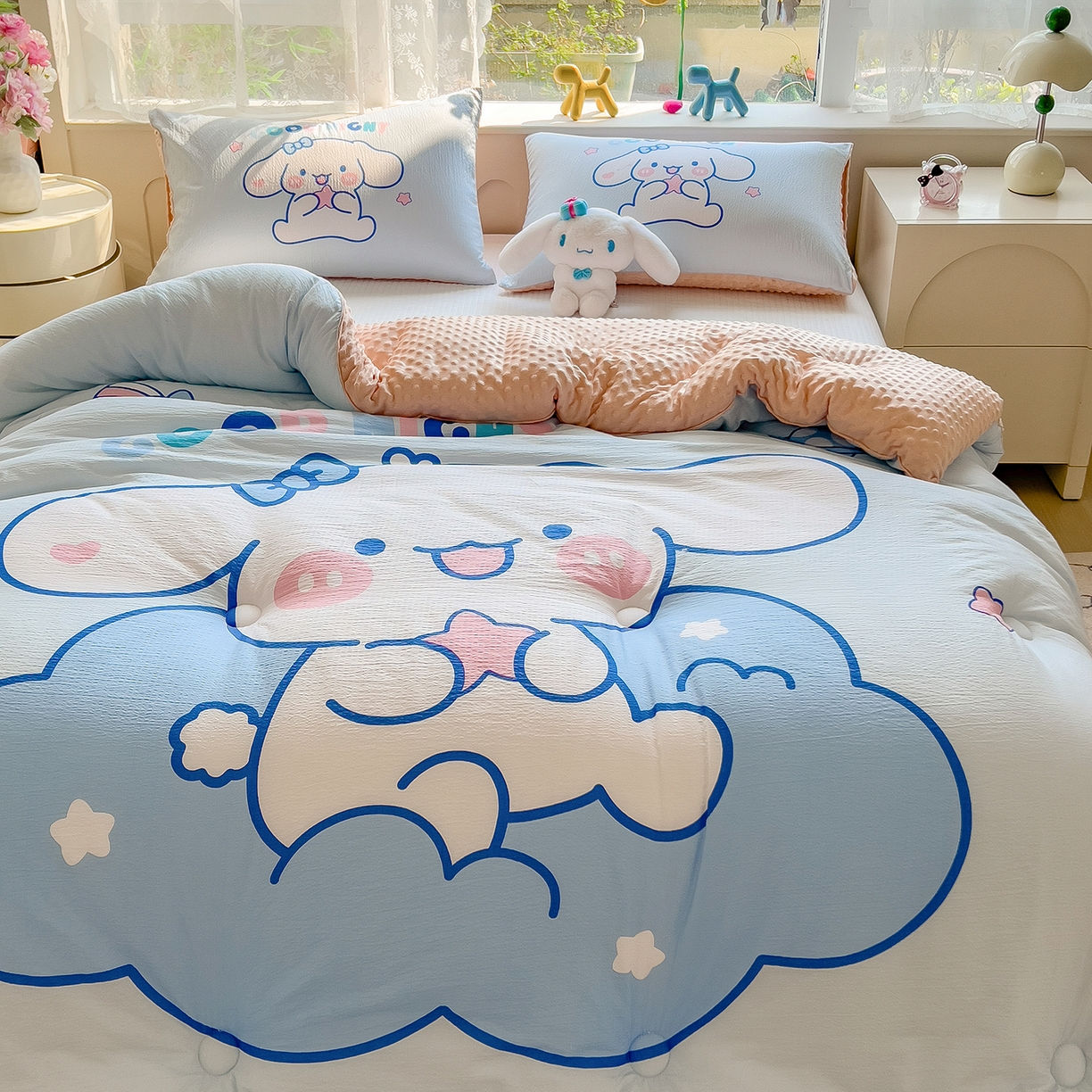 91家纺网 家纺一手货源 找家纺 （总）好尚居 2026新款针织棉大版豆豆绒冬被被子被芯