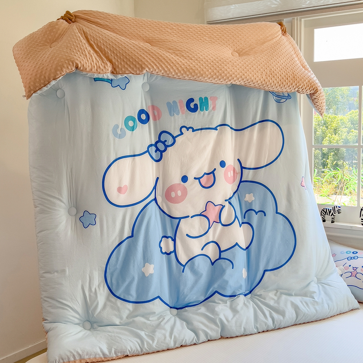 91家纺网 家纺一手货源 找家纺 （总）好尚居 2026新款针织棉大版豆豆绒冬被被子被芯