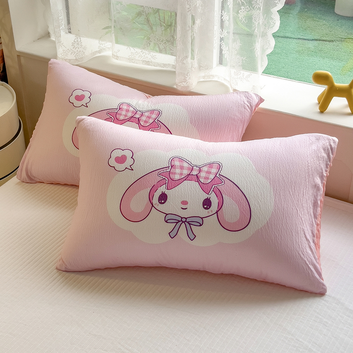 91家纺网 家纺一手货源 找家纺 好尚居 2026新款针织棉大版豆豆绒冬被被子被芯 莓朵兔