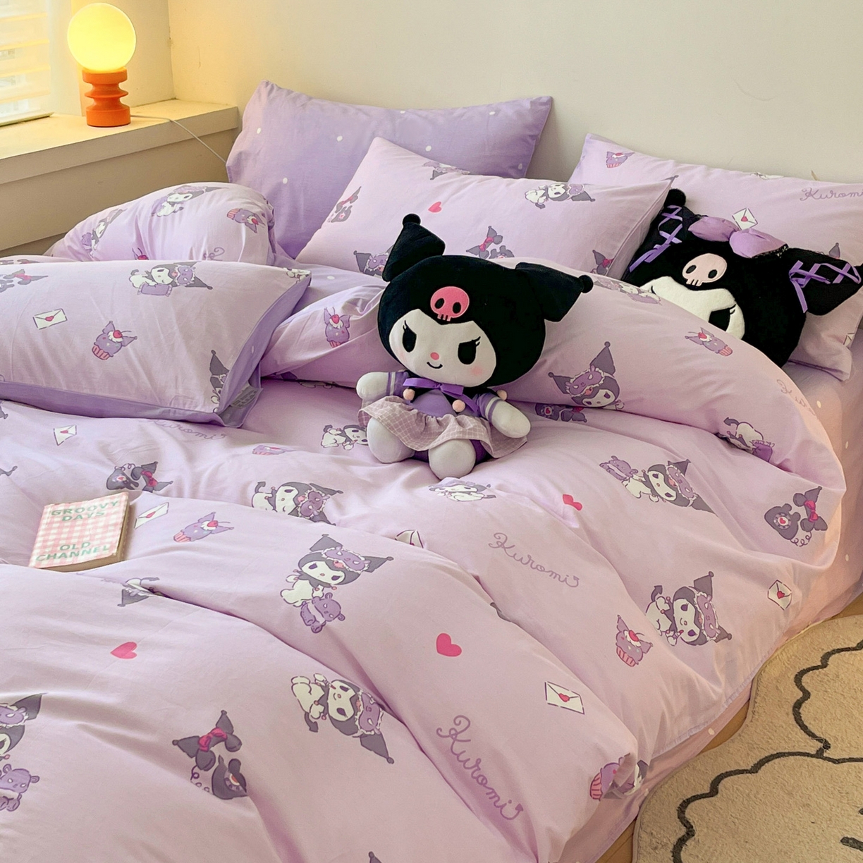 91家纺网 家纺一手货源 找家纺 暮思家居 2026新款正版授权三丽鸥全棉纯棉四件套系列-第一批 库洛米宝贝