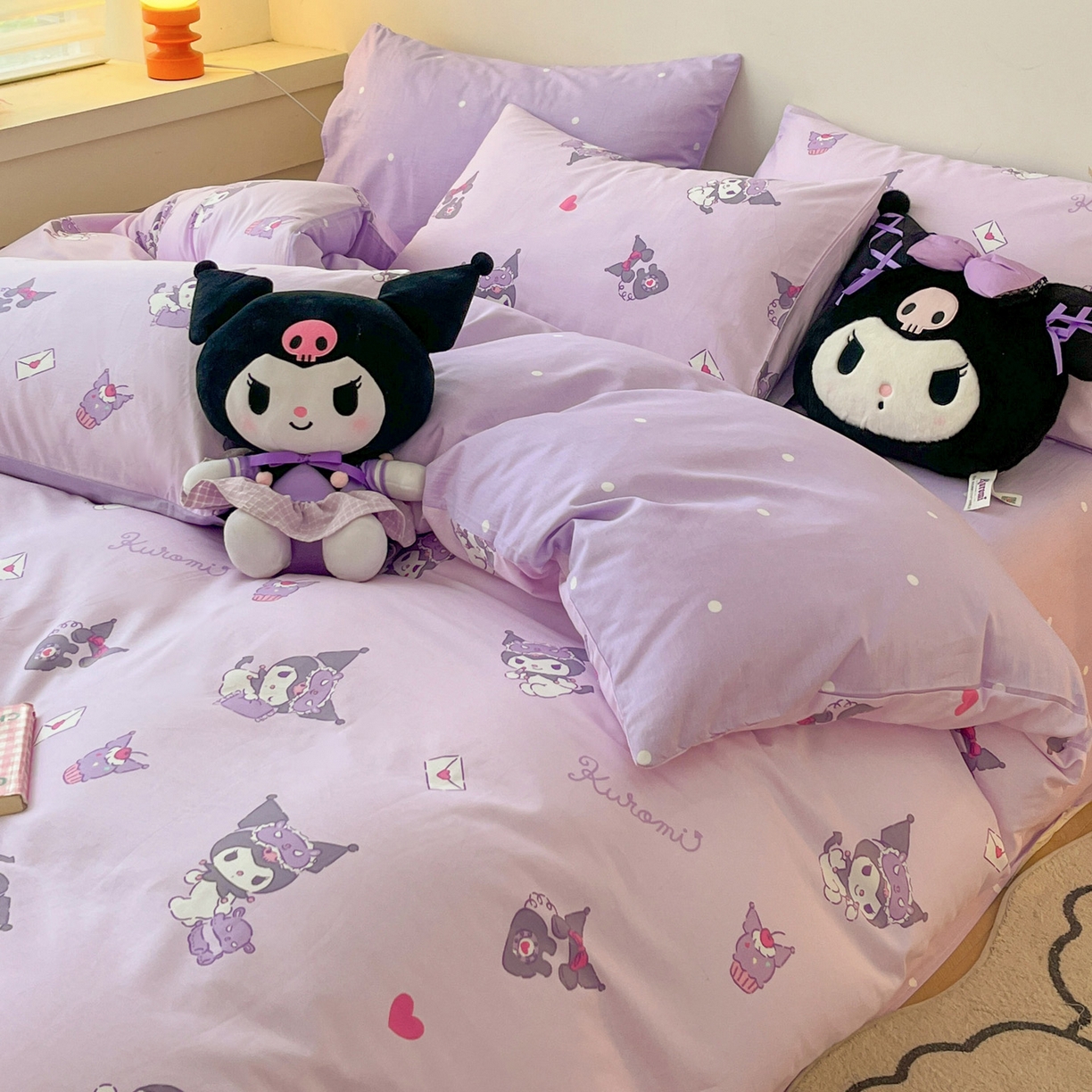 91家纺网 家纺一手货源 找家纺 暮思家居 2026新款正版授权三丽鸥全棉纯棉四件套系列-第一批 库洛米宝贝