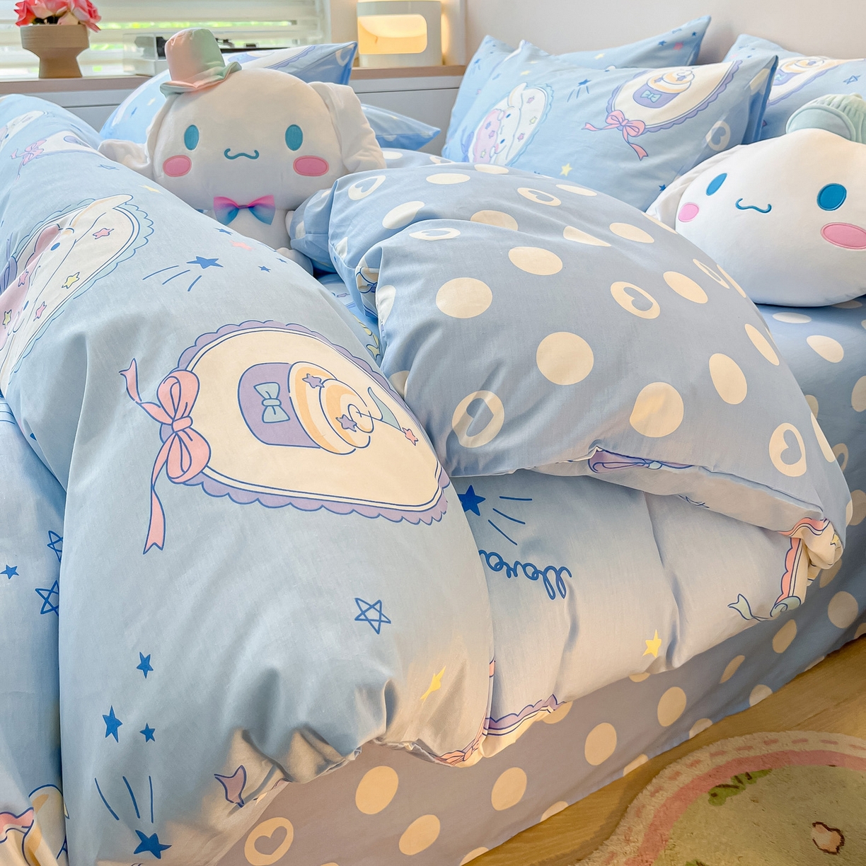 暮思家居 2026新款正版授权三丽鸥全棉纯棉四件套系列-第一批 蓝色玉贵狗