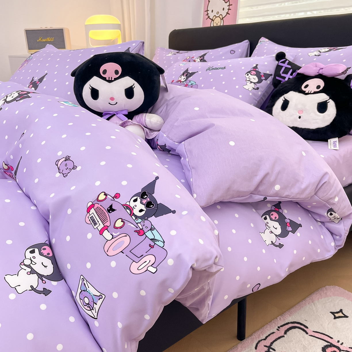 暮思家居 2026新款正版授权三丽鸥全棉纯棉四件套系列-第一批 汽车库洛米