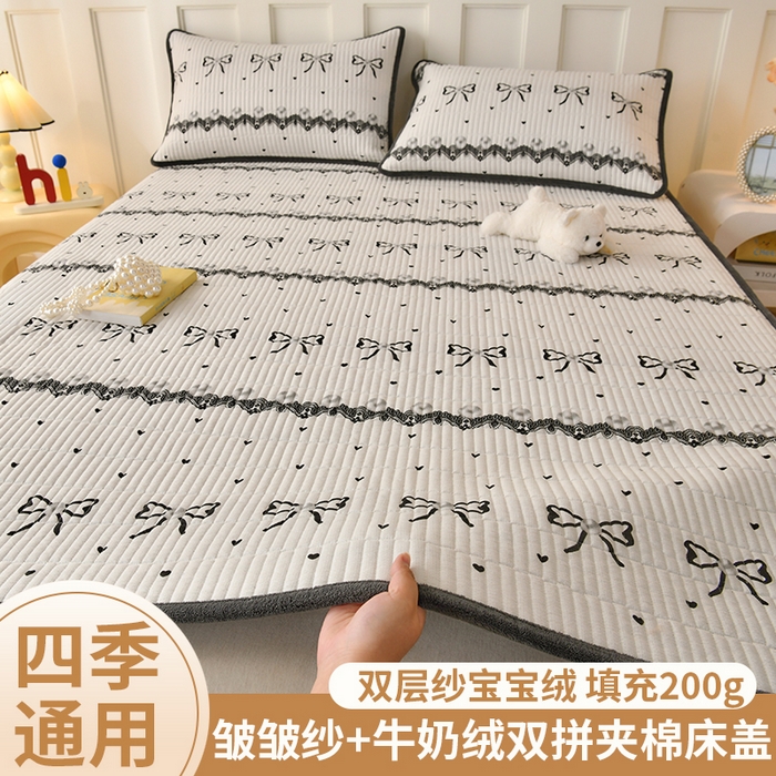 91家纺网 家纺一手货源 找家纺 （总）悠米悠家 2026新款卡通棉拼绒夹棉床盖单品床盖床盖单件