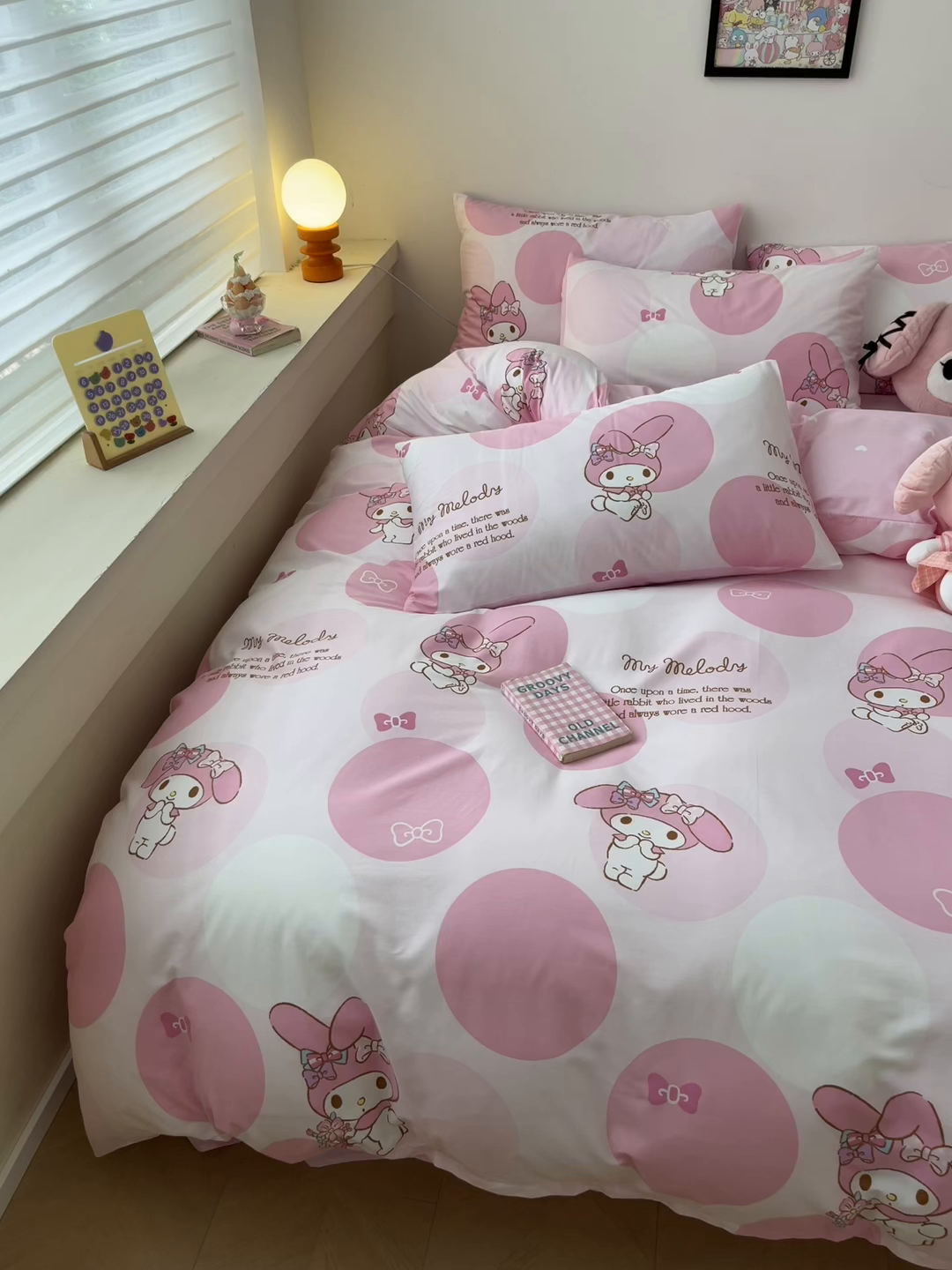 91家纺网 家纺一手货源 找家纺 暮思家居 2026新款正版授权三丽鸥全棉纯棉四件套系列-第一批 圈圈美乐蒂